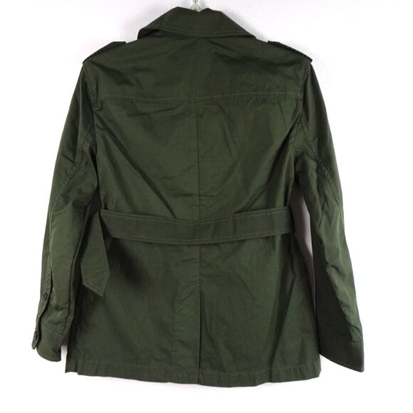 Ralph Lauren Belted Twill Field Jacket / Blazer Petite Women's Size 2P Green - Picture 5 of 9